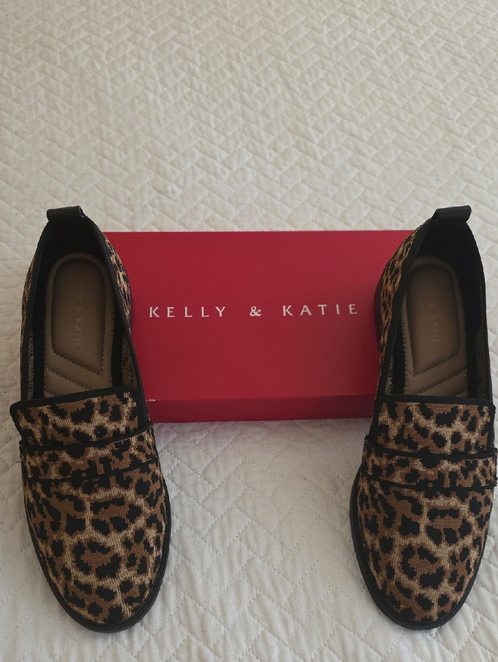 Kelly & Katie Leopard Print Slip-On Loafers - Brown/Black